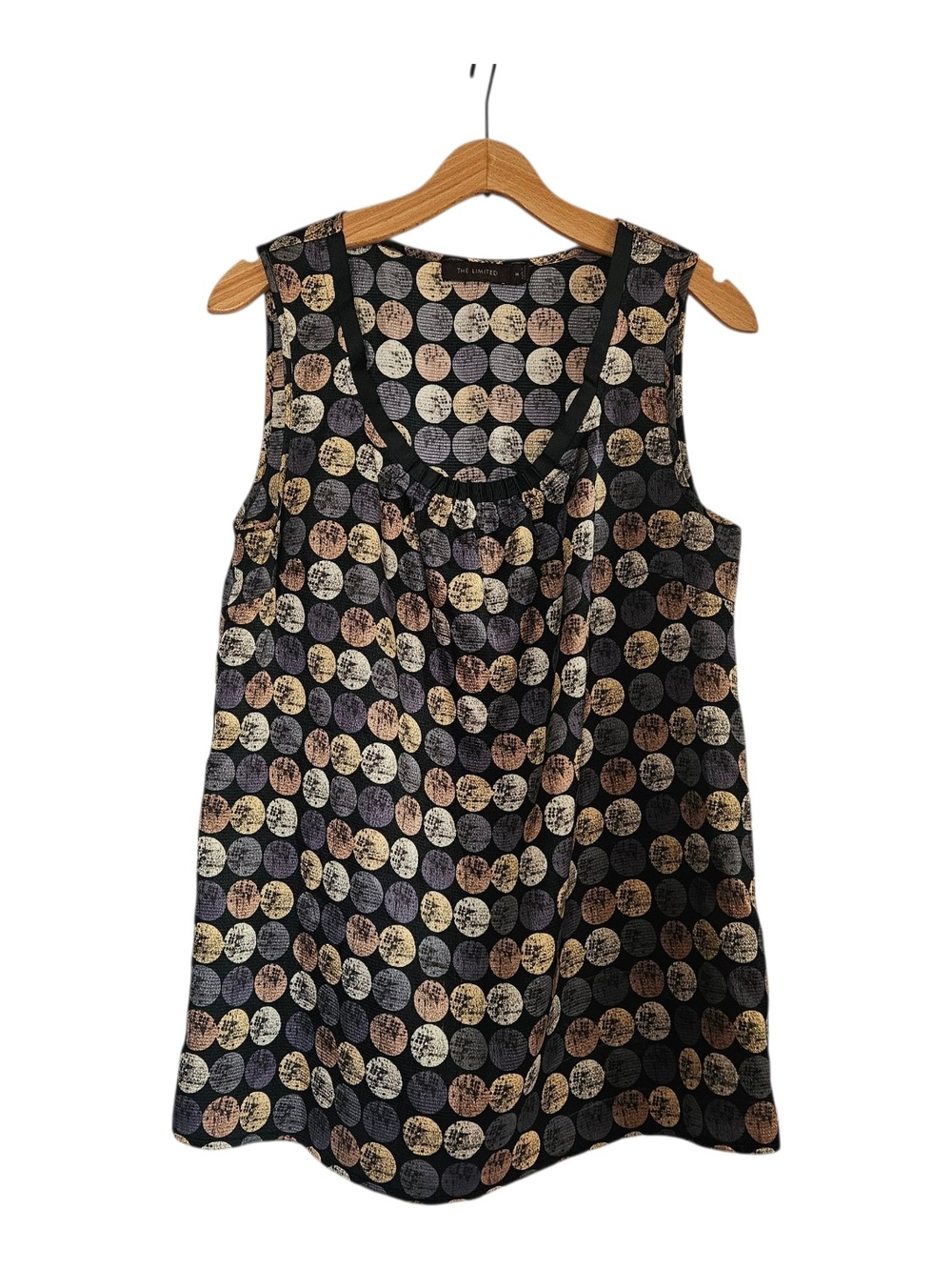 Y2K The Limited Polka Dot Sleeveless Blouse Womens M Office Careerwear